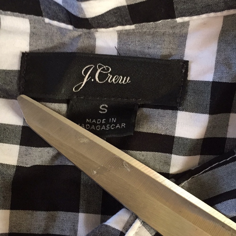J. Crew plaid bootos down shirt women size s - Picture 8 of 9